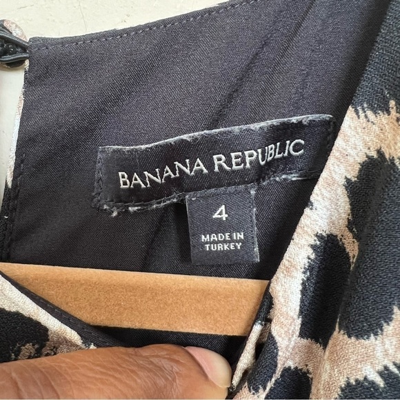 BANANA REPUBLIC Leopard Print Sleeveless Wide Leg Cropped Jumpsuit - Picture 6 of 9